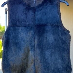 Lauren Hansen Faux Fur Vest in Black size L